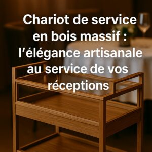 Lire la suite à propos de l’article 🛒 Chariot de service en bois massif : l’élégance artisanale au service de vos réceptions