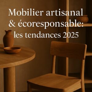 Lire la suite à propos de l’article 🪑 Mobilier artisanal et écoresponsable : les tendances 2025 pour un intérieur authentique
