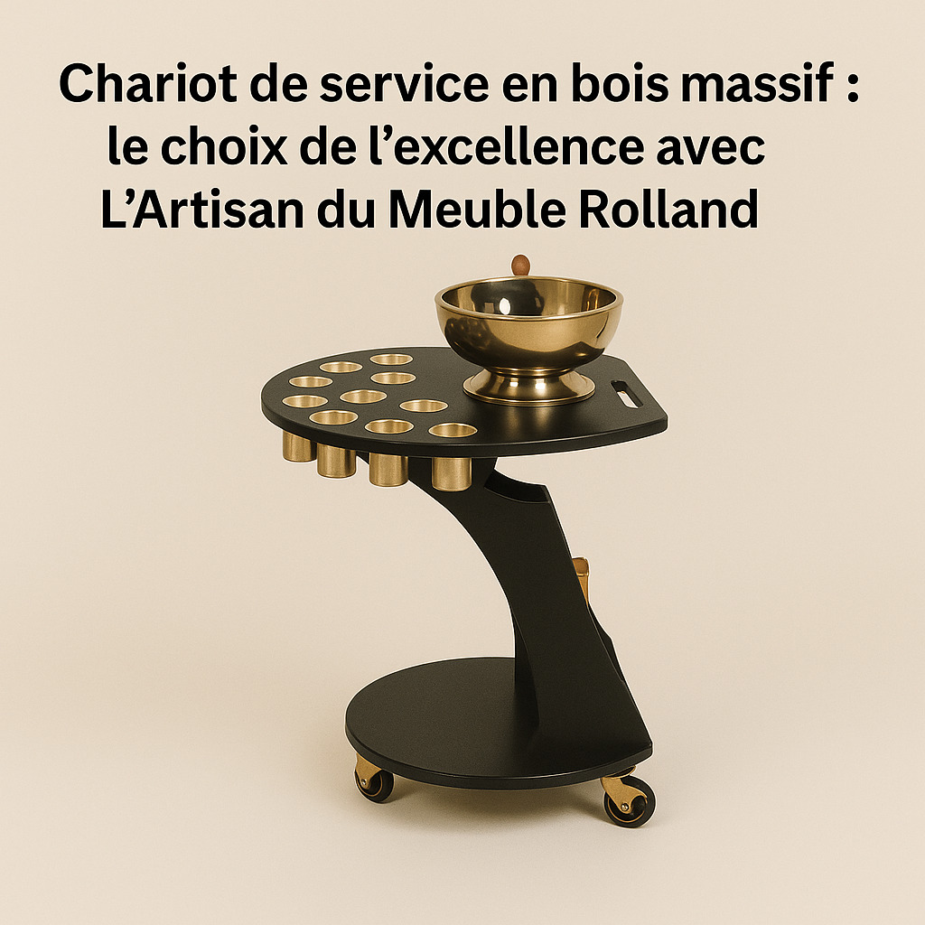 Lire la suite à propos de l’article Chariot de service en bois massif le choix de l’excellence avec L’Artisan du Meuble Rolland