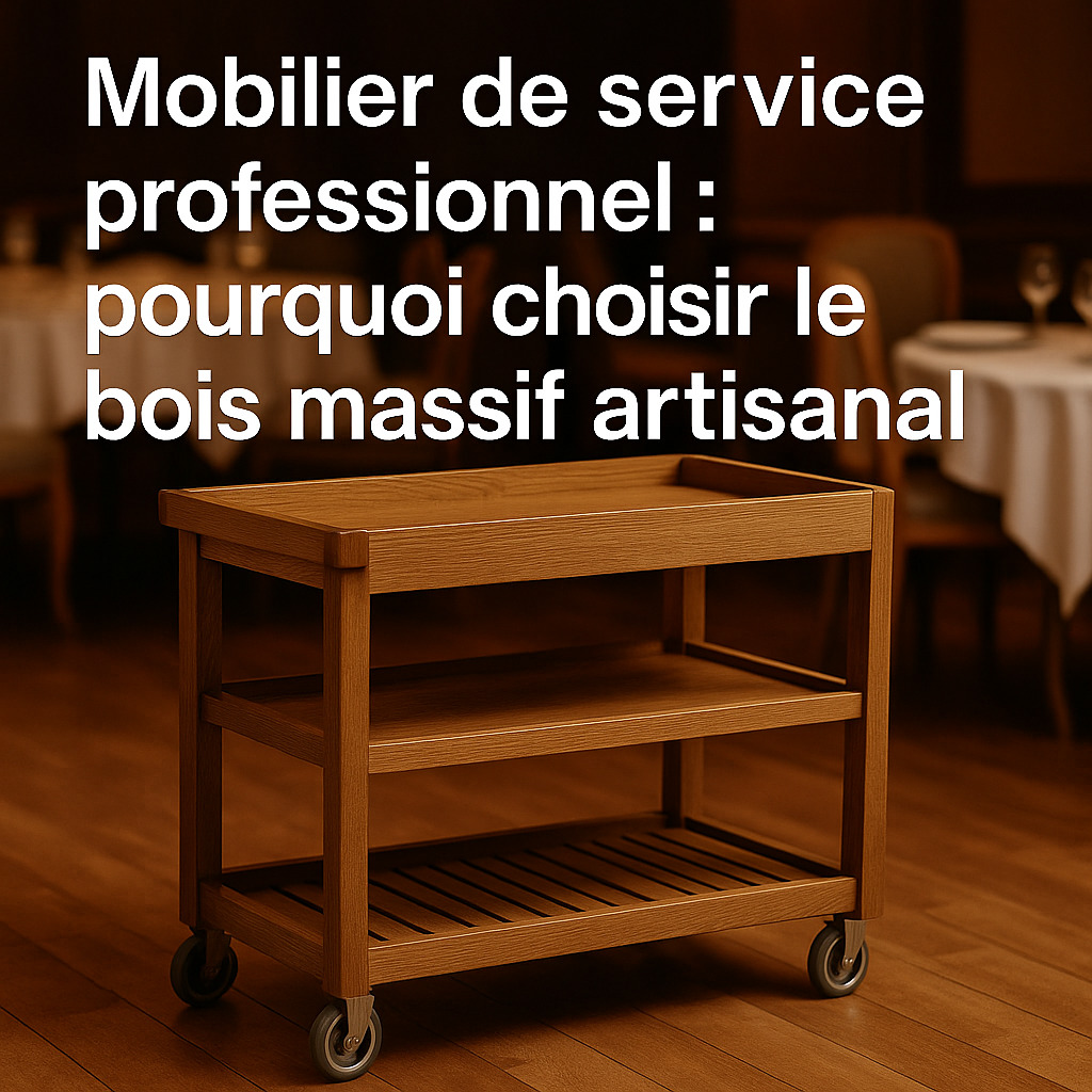 Lire la suite à propos de l’article Mobilier de service professionnel en bois massif : robustesse, élégance et savoir-faire artisanal