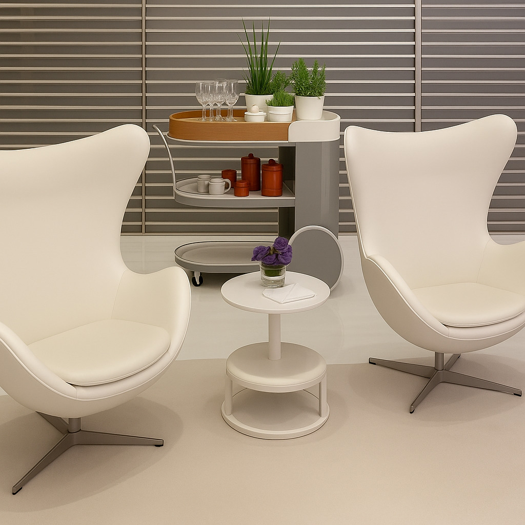 Chariot et chaise en situation